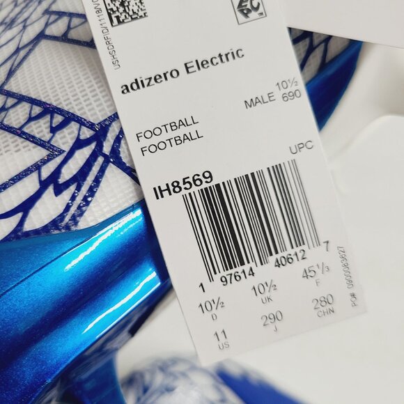 NEW Adidas Electric Football Cleats IH8569 Size 11 Blue White main image 5